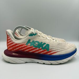 Hoka One One Mach 5 Women's Size 8B White Red Running Shoes Sneakers 1127894 WFM